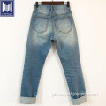 jeans de jeans magros japoneses azuis claros 13 onças